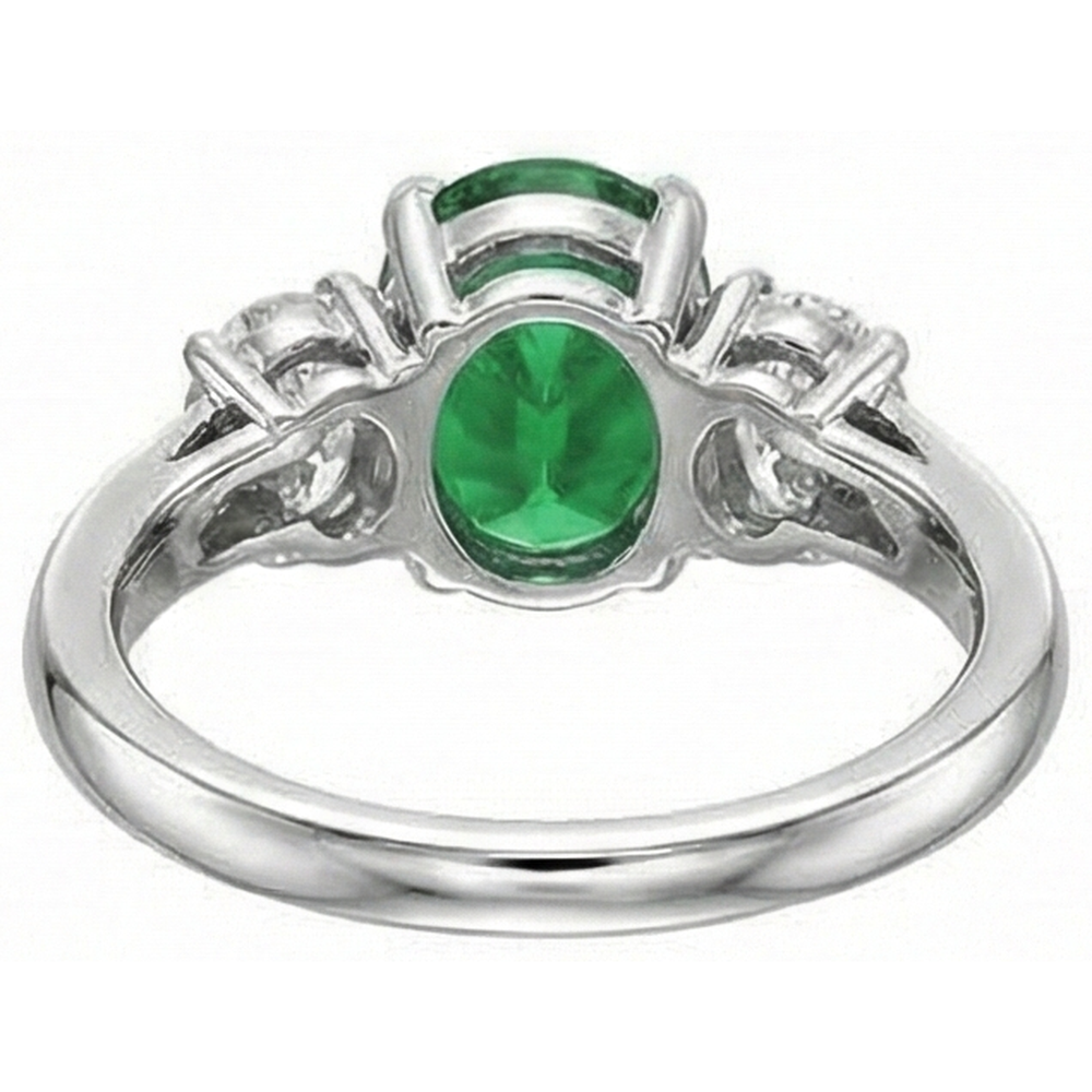 echter oval diamant 6.50Karat ring auf Weiß
