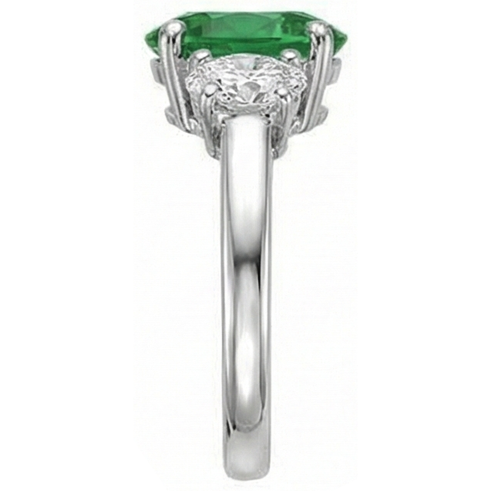 echter oval diamant 6.50Karat ring Draufsicht