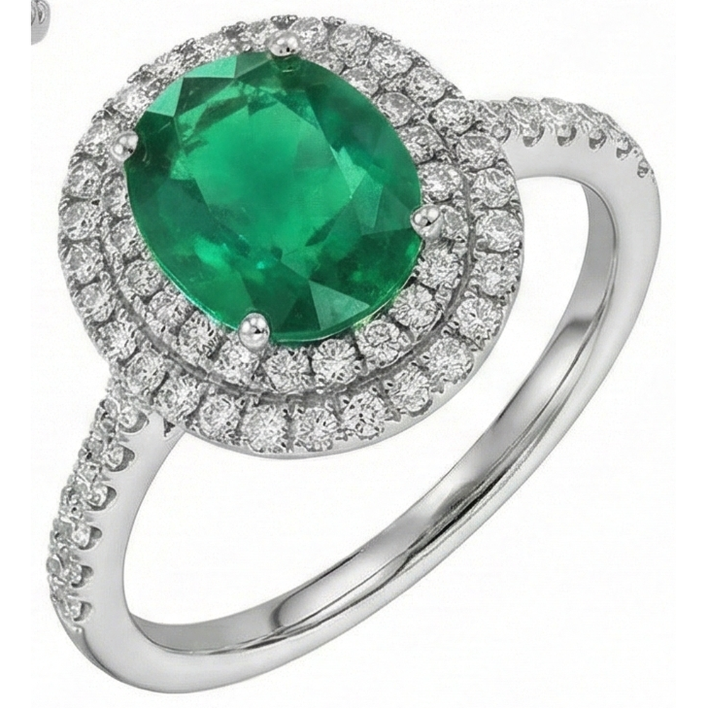 echter oval diamant 4.35Karat ring Detailansicht