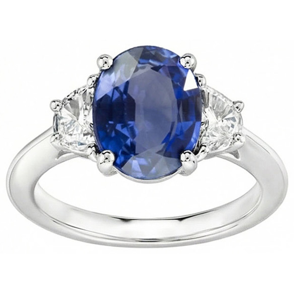 echter oval diamant 2Karat ring Vorderansicht