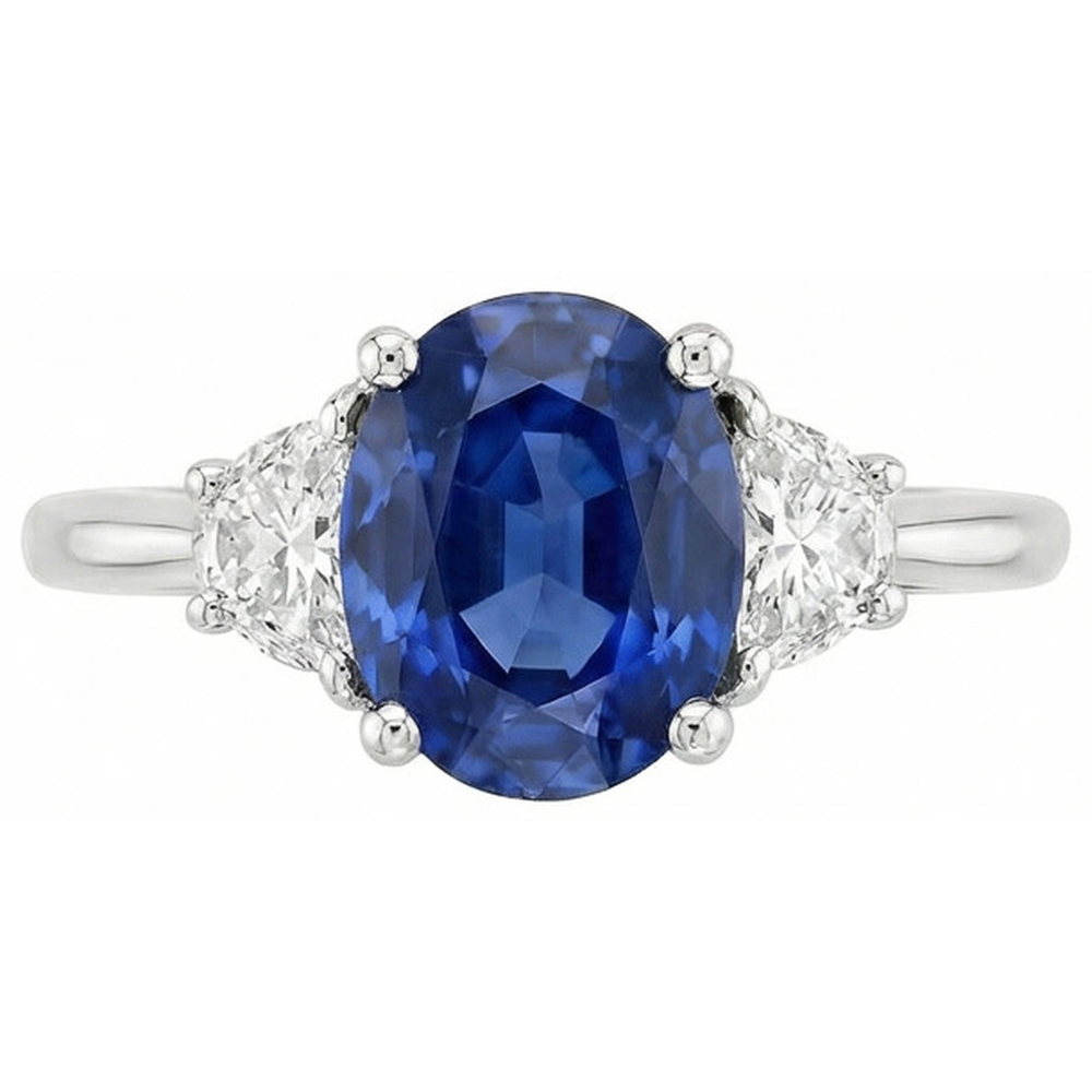 echter oval diamant 2Karat ring Detailansicht