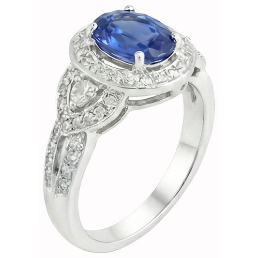 echter oval diamant 3Karat ring Vorderansicht