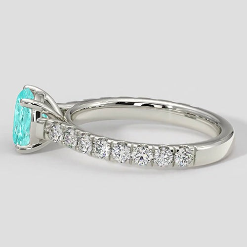 Paraiba-Ring im Rundschliff 1,75 Karat