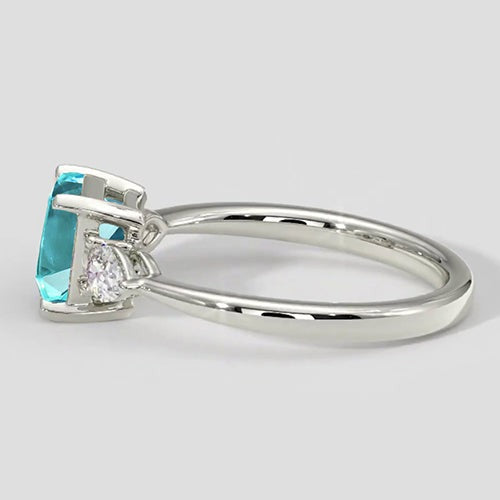 Paraiba-Turmalin-Ring 2,10 Karat Asscher-Schliff