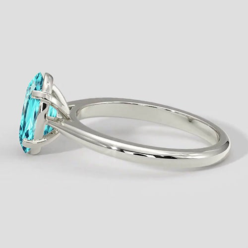 Paraiba-Turmalin, ovaler Vier-Krappen-Schliff