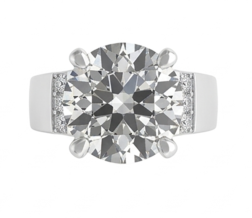 Pavé Diamant Männer-Ring 2 Karat – 10K White Gold