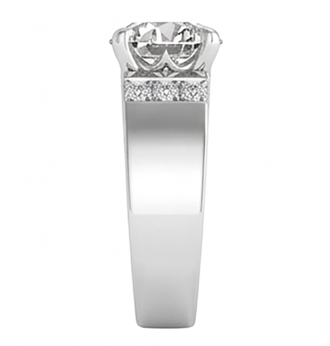 Pavé Diamant Männer-Ring 2 Karat – 10K White Gold