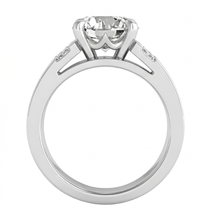 Pavé Diamant Männer-Ring 2 Karat – 10K White Gold