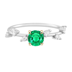Funkelnder GIA-Geprüft Smaragd Schmuckstein-Ring – 2 Karat 14