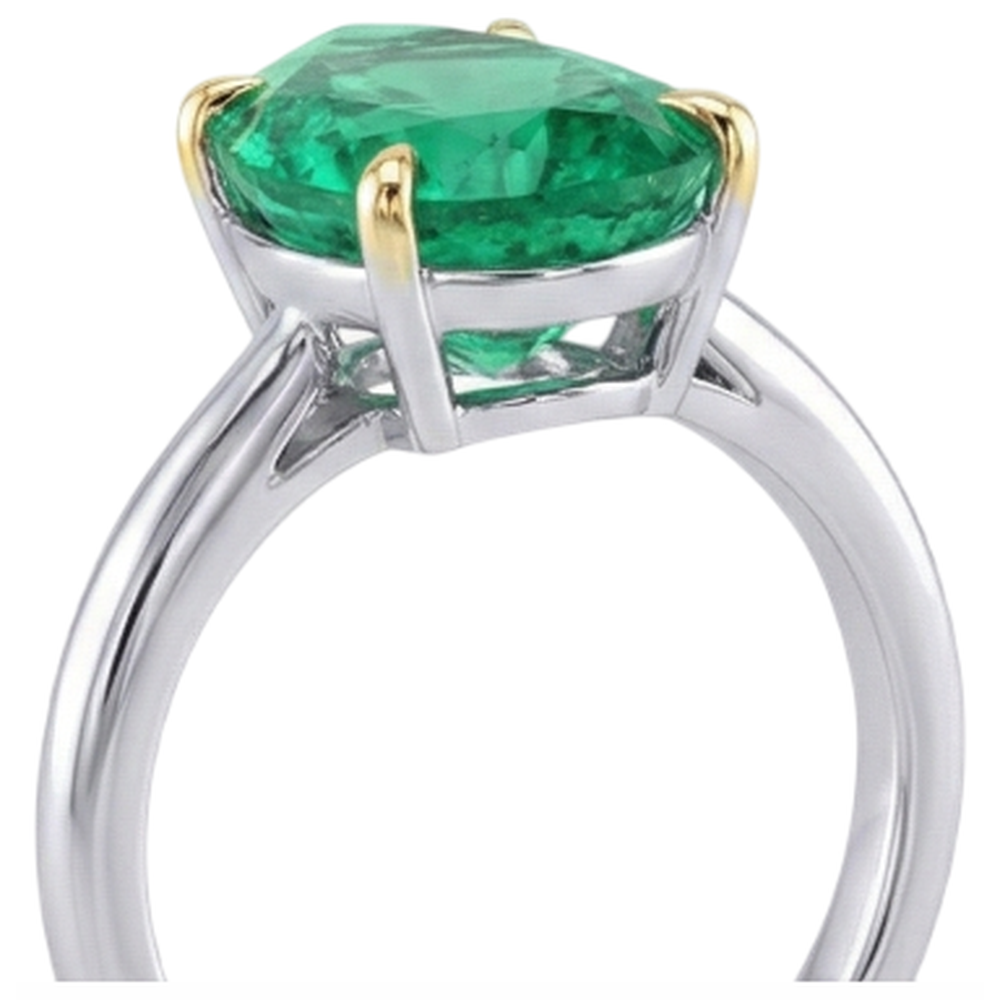 Stilvoller Schmuckstein-Ring 3 Karat – Rückansicht
