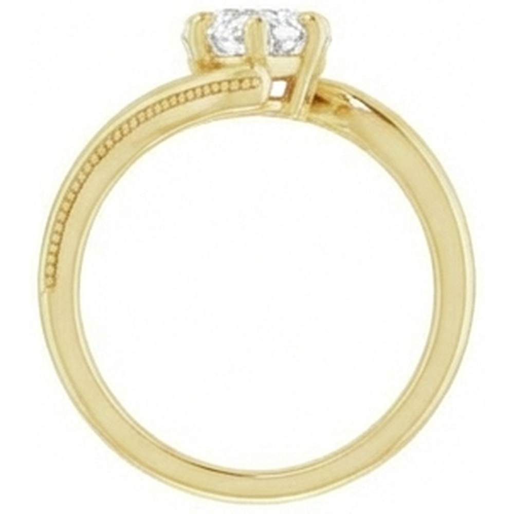 Premium Diamant Einzelstein-Ring 2 Karat – Draufsicht