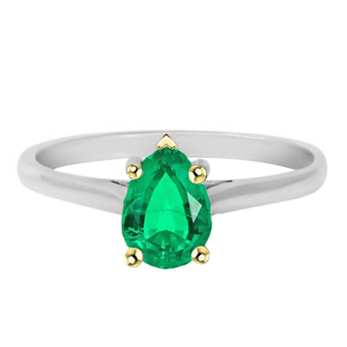 Echter Smaragd Farbstein-Ring – Hauptansicht