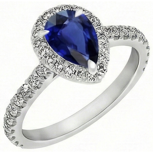 Hochwertiger Blauer Saphir Schmuckstein-Ring 2,50 Karat – Hauptansicht
