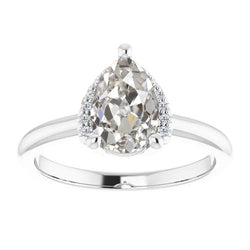 Authentischer Brillant Solitär-Ring mit Akzenten 2,50 Karat – 14