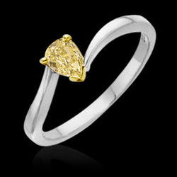 Bicolor 14K Gold Diamant Solitär-Verlobungsring – 1-Karat