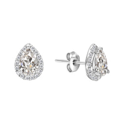 Luxuriöser Edler Diamant Ohrstecker – 3 Karat 14K Weißgold