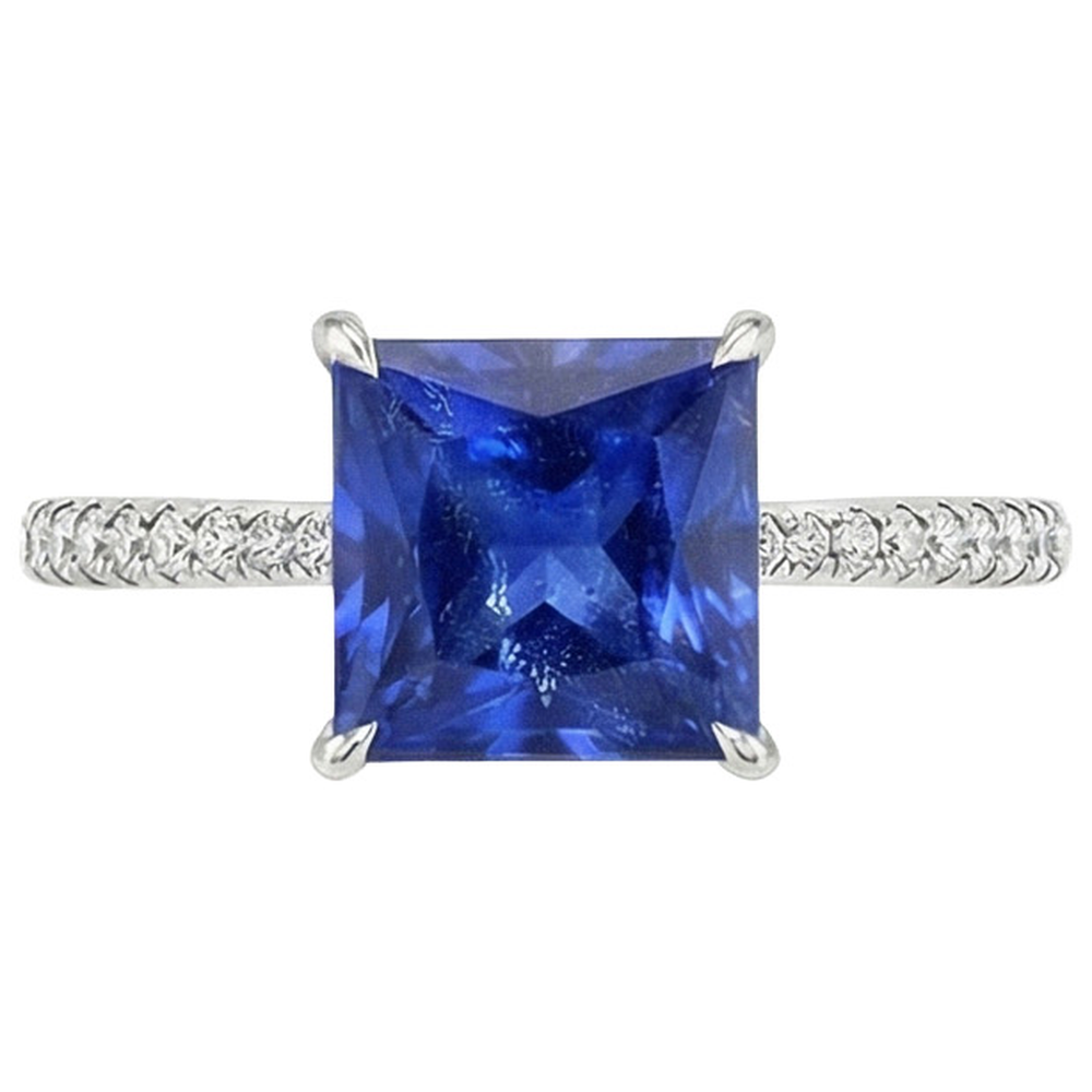 echter princess diamant 5.75Karat ring Detailansicht