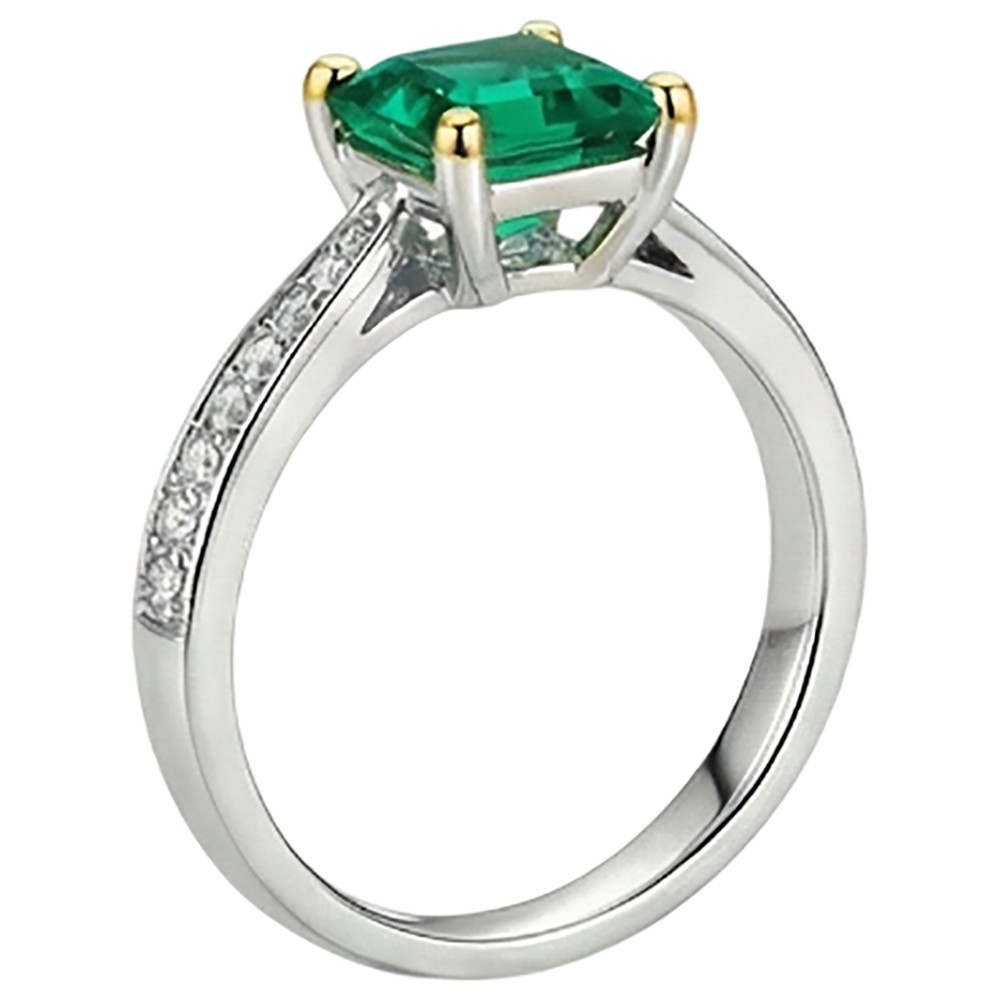 Kunstvoller Schmuckstein-Ring 3 Karat – Profilansicht
