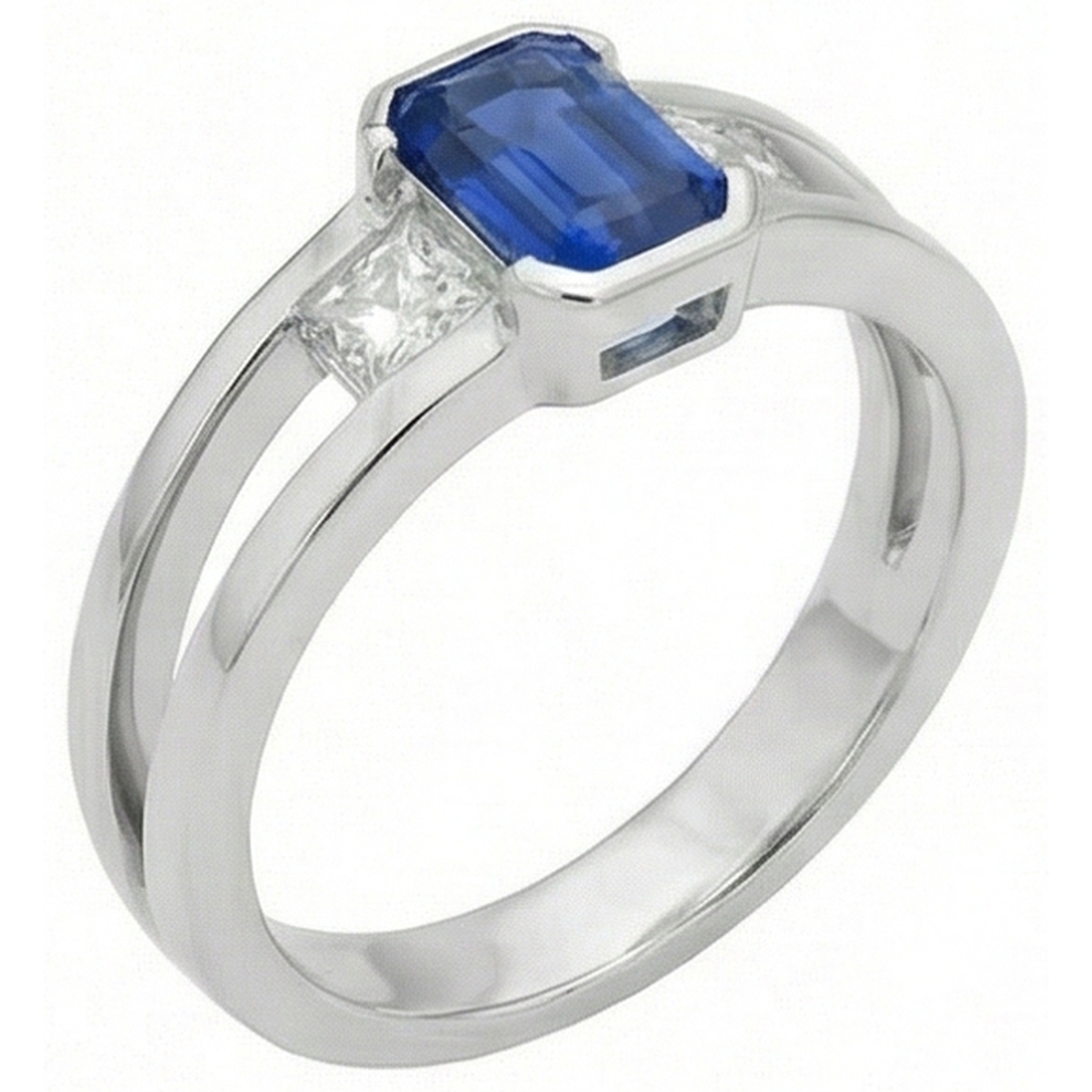 echter princess diamant 1.25Karat ring Detailansicht