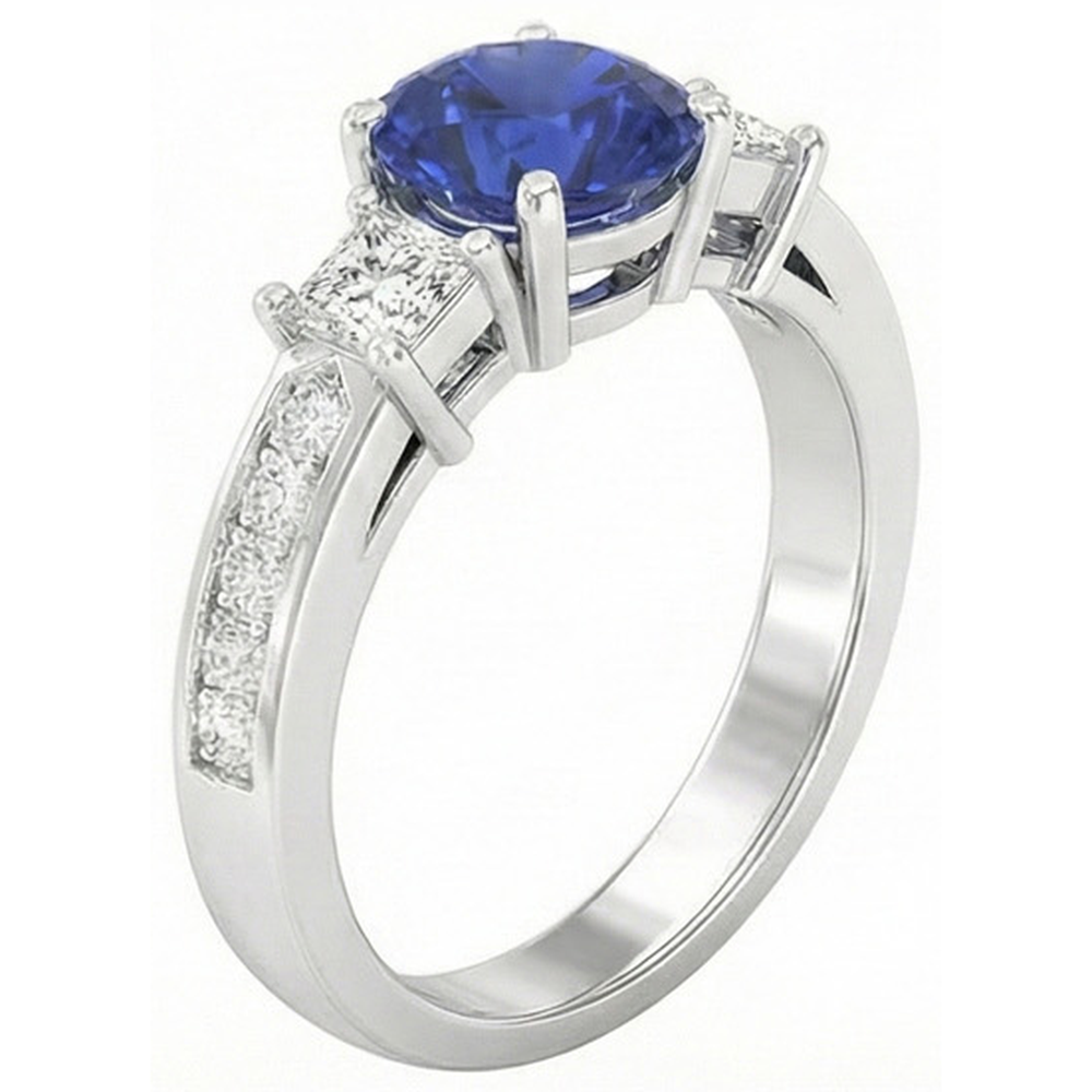 echter princess diamant 3.50Karat ring Draufsicht