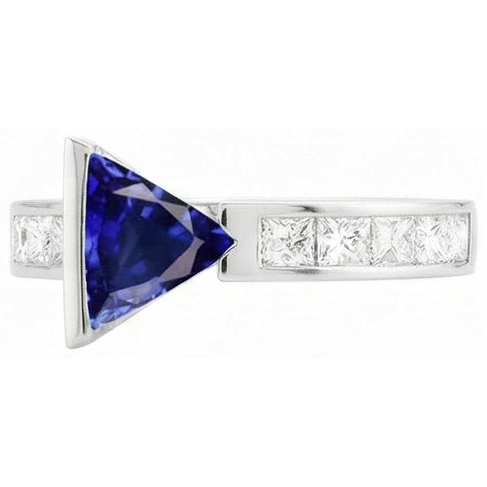 echter princess diamant 1.25Karat ring Seitenansicht