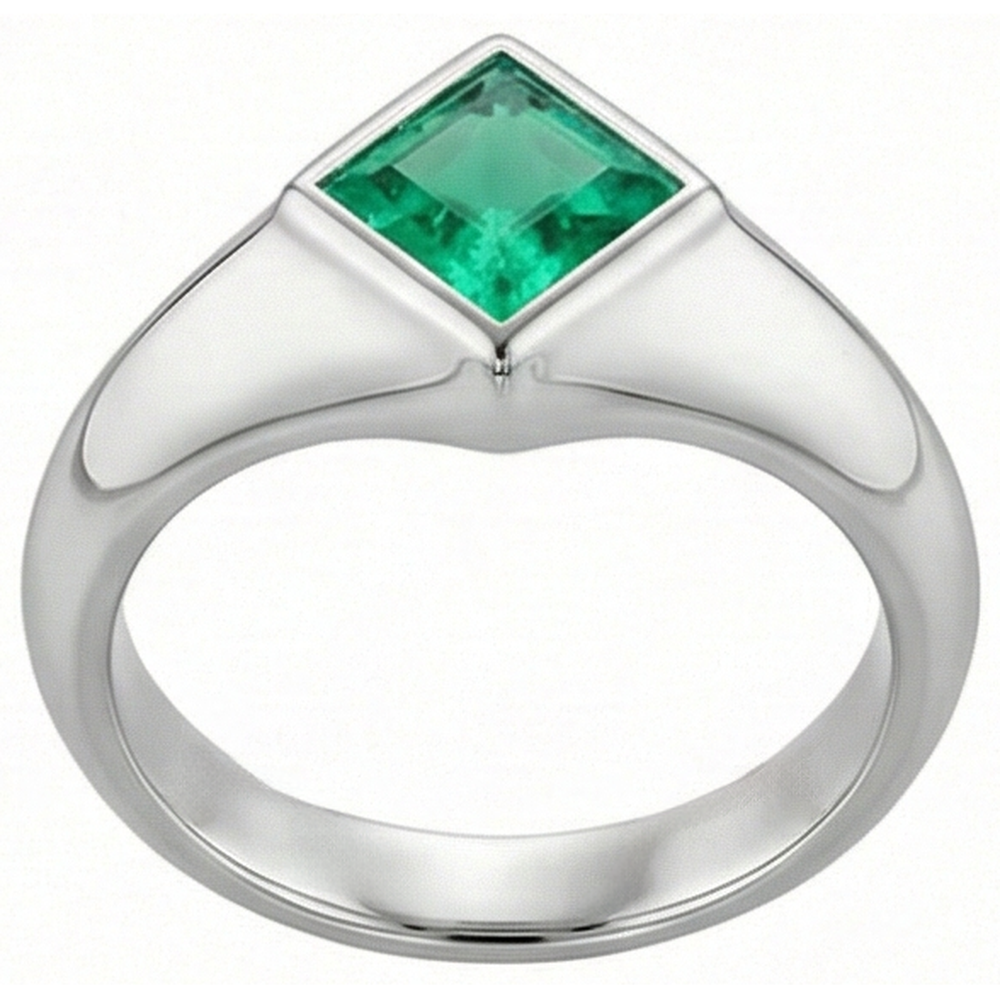 Designer Edelstein-Ring 1 Karat – Schrägansicht