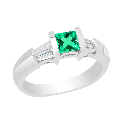 Luxuriöser Schmuckstein-Ring 2 Karat – Hauptansicht