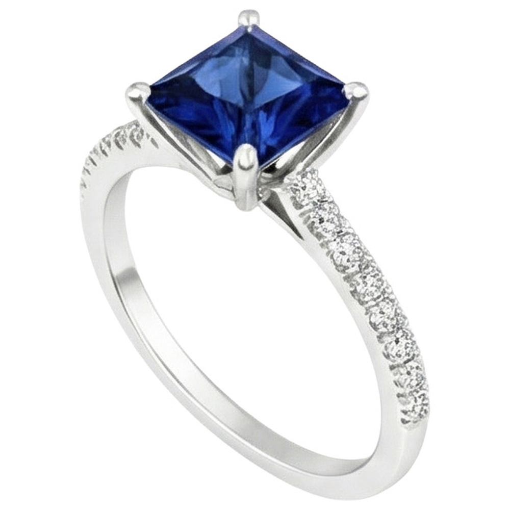 echter princess diamant 6Karat ring Seitenansicht