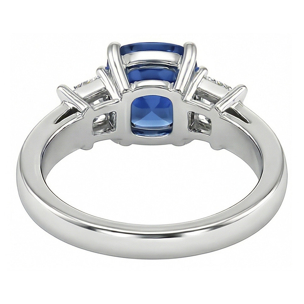 echter princess diamant 3Karat ring auf Weiß