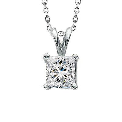 echter princess diamant 2Karat anhänger Vorderansicht
