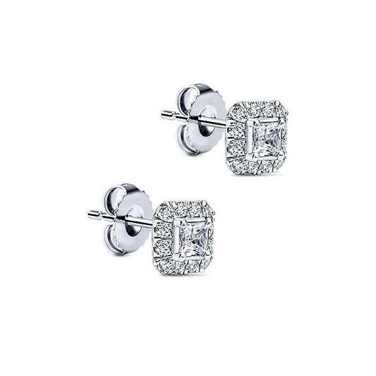 echter princess diamant 2.50Karat ohrring Vorderansicht