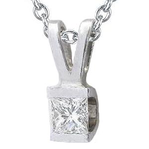 echter princess diamant 1.50Karat anhänger Vorderansicht