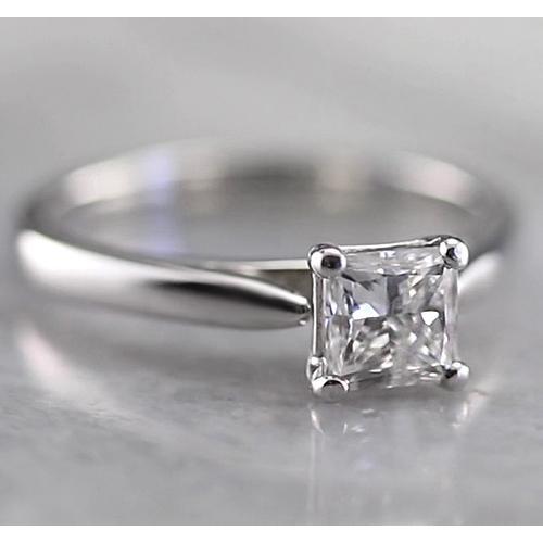 Princess Solitaire Echt Diamant-Verlobungsring 1 Karat