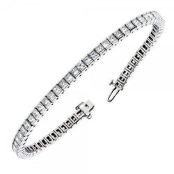 Erdgewonnener Kanalfassung Diamant Tennis-Armband 9,30 Karat