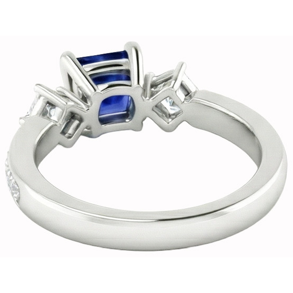 echter round diamant 2.50Karat ring Profilansicht
