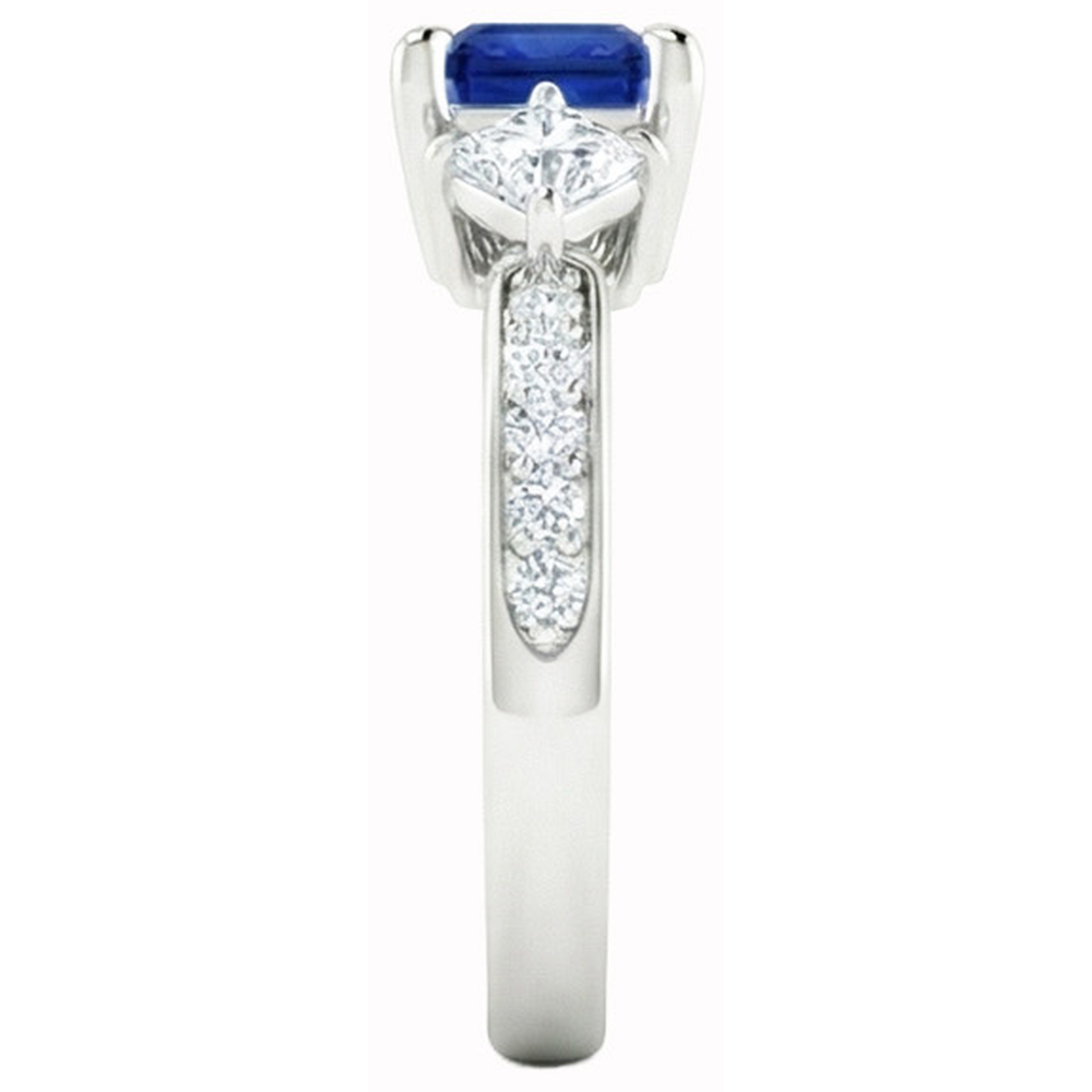 echter round diamant 2.50Karat ring Draufsicht