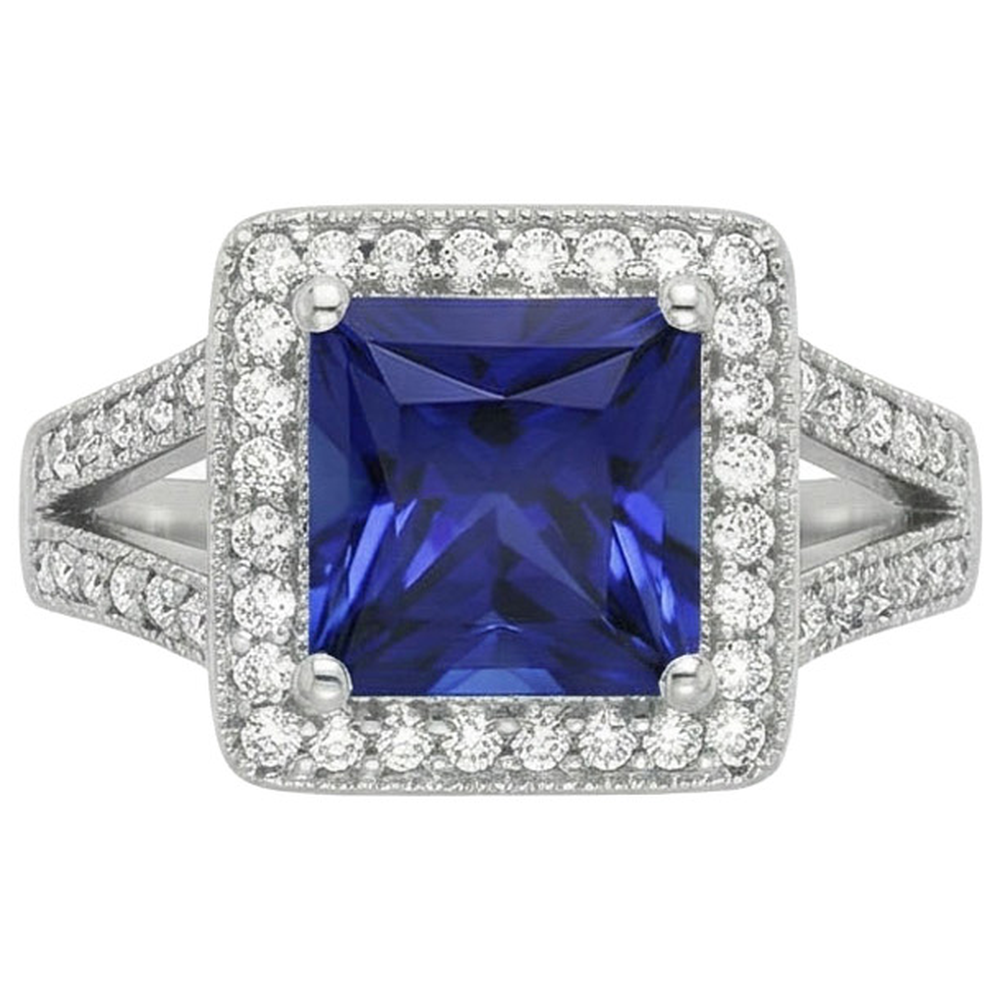echter round diamant 3.56Karat ring Seitenansicht