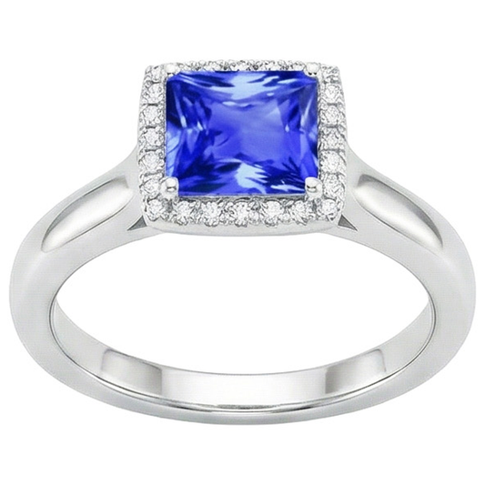 echter round diamant 5.40Karat ring Vorderansicht