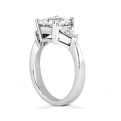 Prinzessin Echt Diamant Three Stone Ring Mit Billionen 2,21 Ct. Schmuck