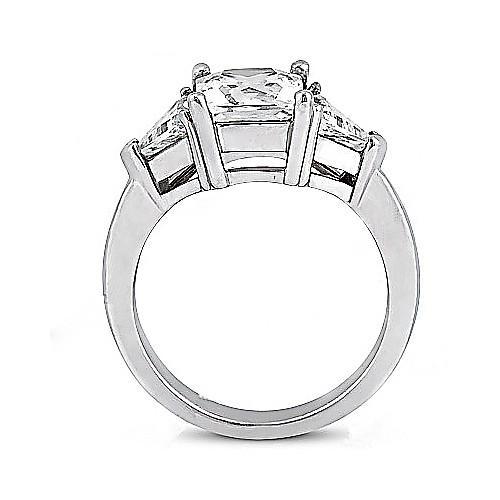 Prinzessin Echt Diamant Three Stone Ring Mit Billionen 2,21 Ct. Schmuck