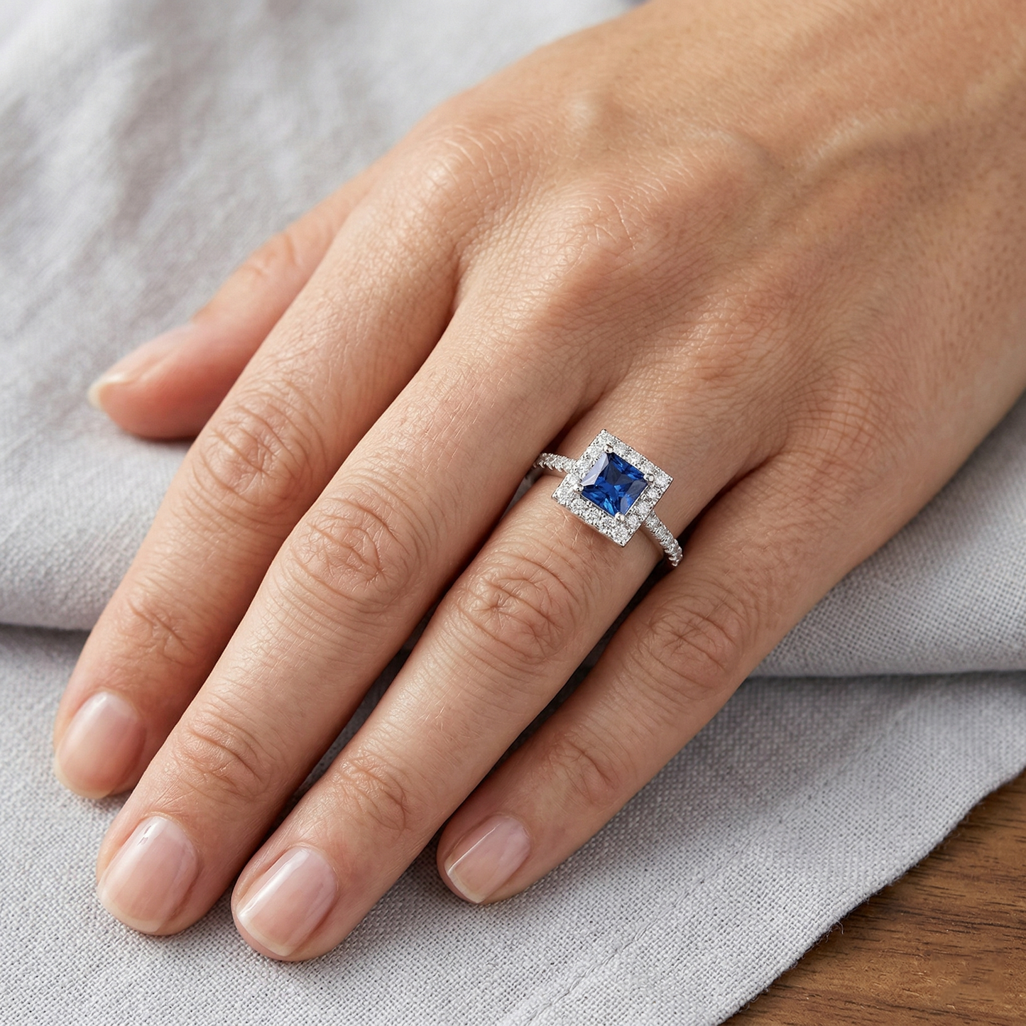 echter round diamant 2.25Karat ring mit Diamantbesatz