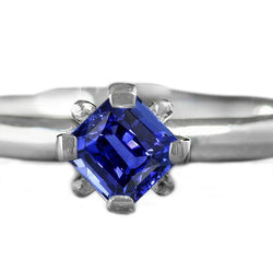 Kornblumenblauer Saphir Radiant-Schliff Edelschmuck 3,50 Karat