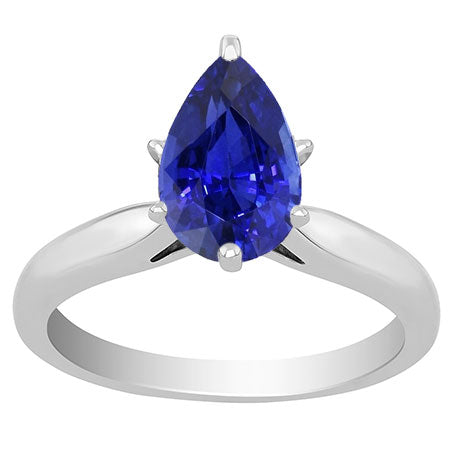 Designer Royalblauer Saphir Designer-Schmuck 2 Karat – Hauptansicht