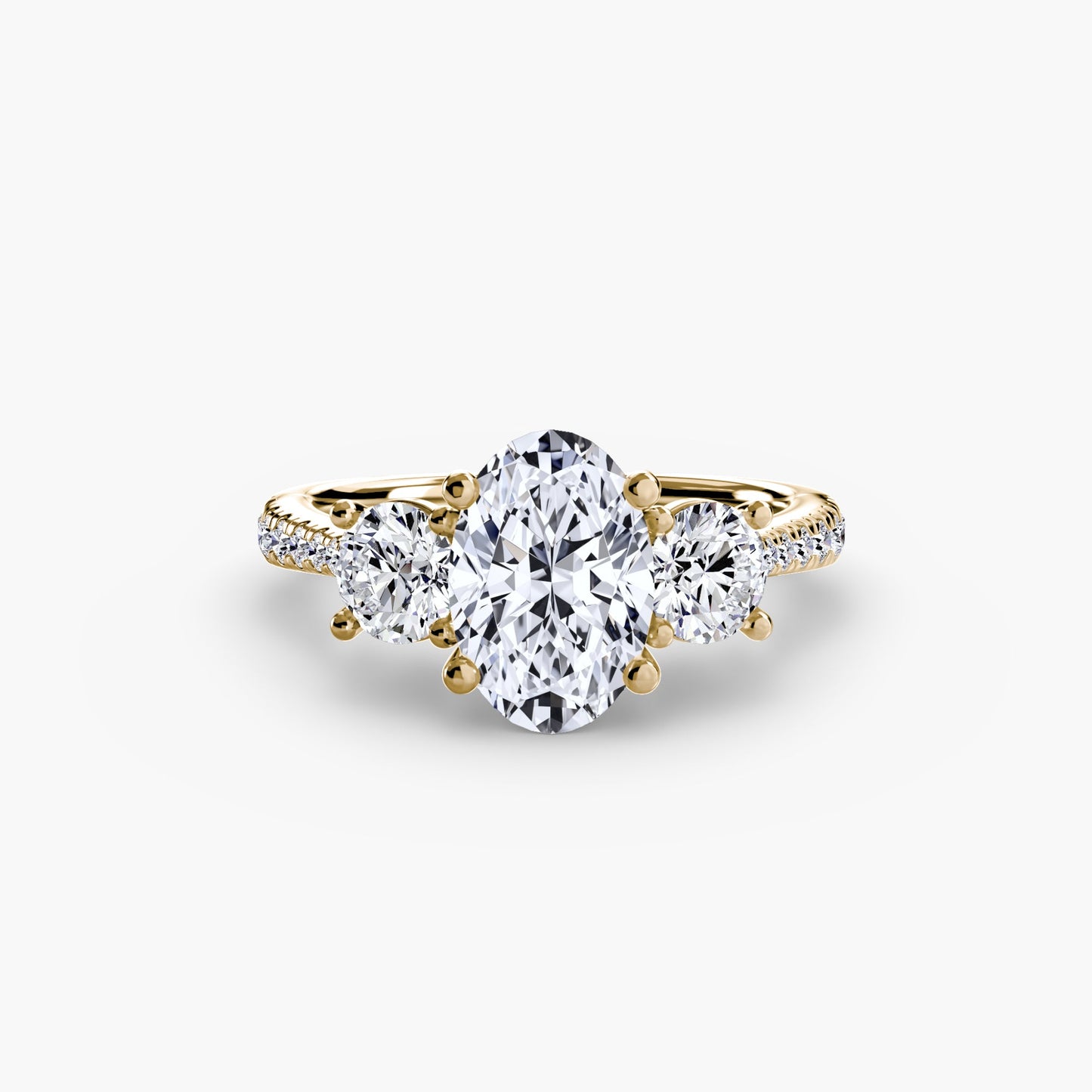 Setting Gold mit Edelstein – Profilansicht