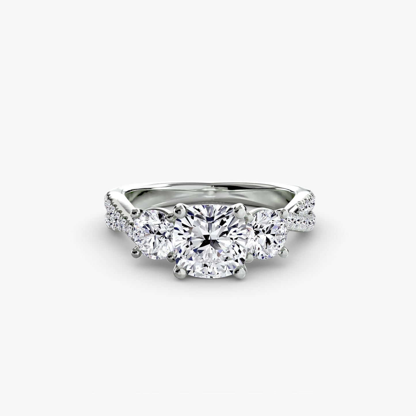 Setting Gold mit Diamant – Seitenansicht
