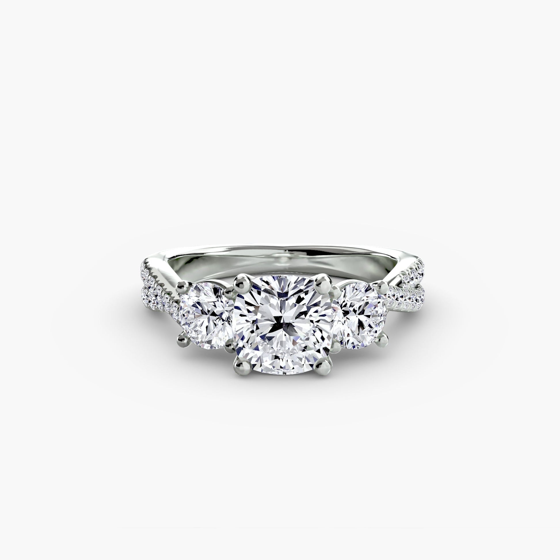 Setting Gold mit Diamant – Seitenansicht