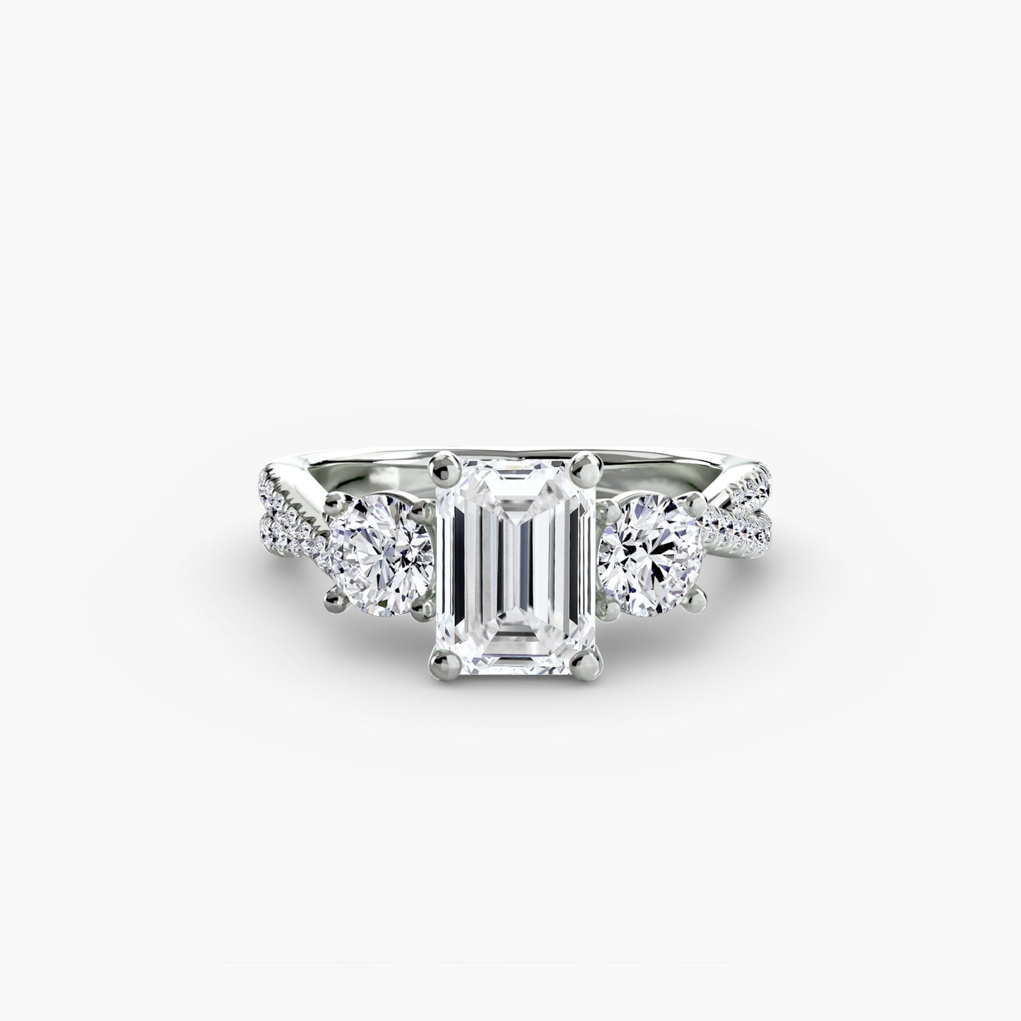 Handgefertigter Setting 0,77 Karat – Draufsicht