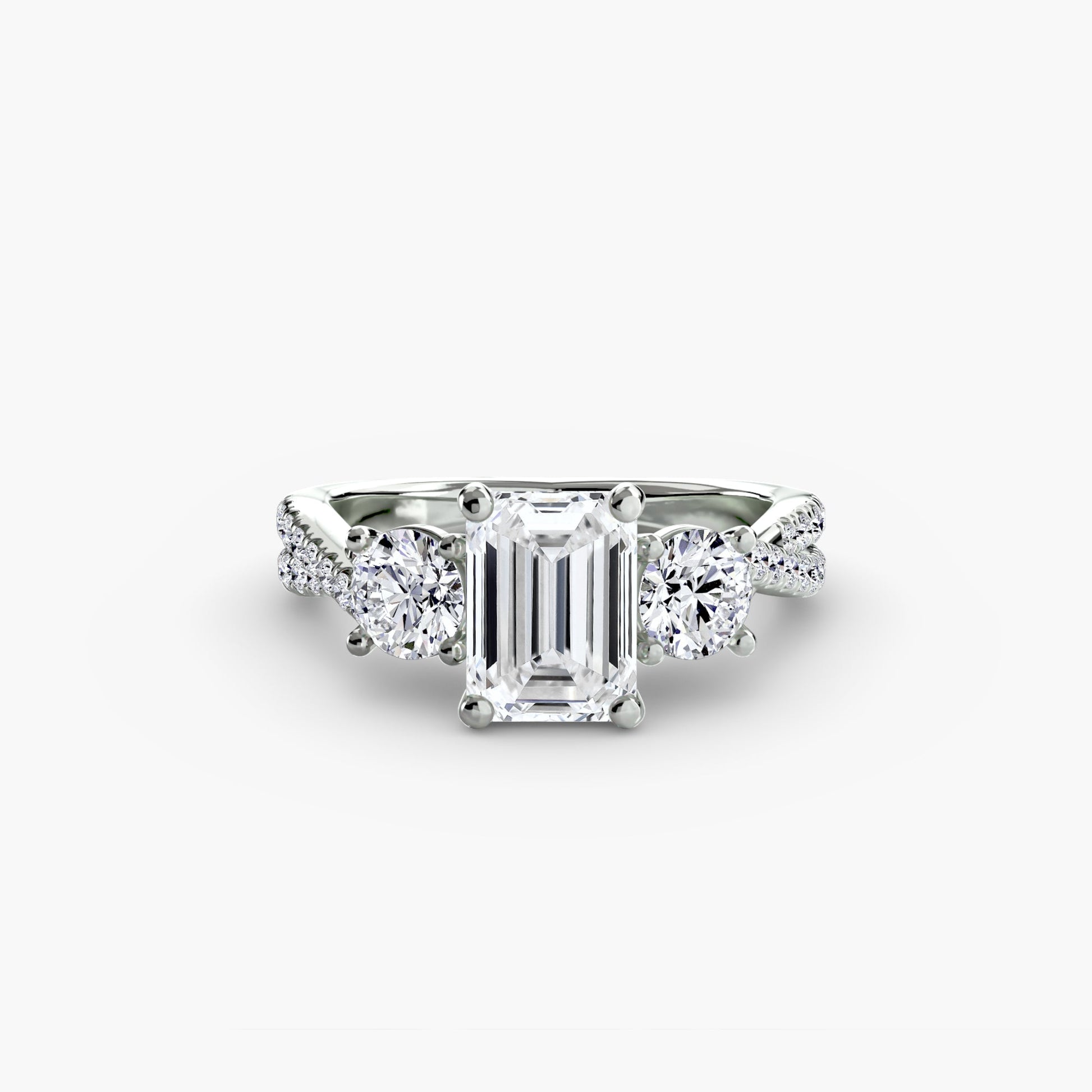 Handgefertigter Setting 0,77 Karat – Draufsicht
