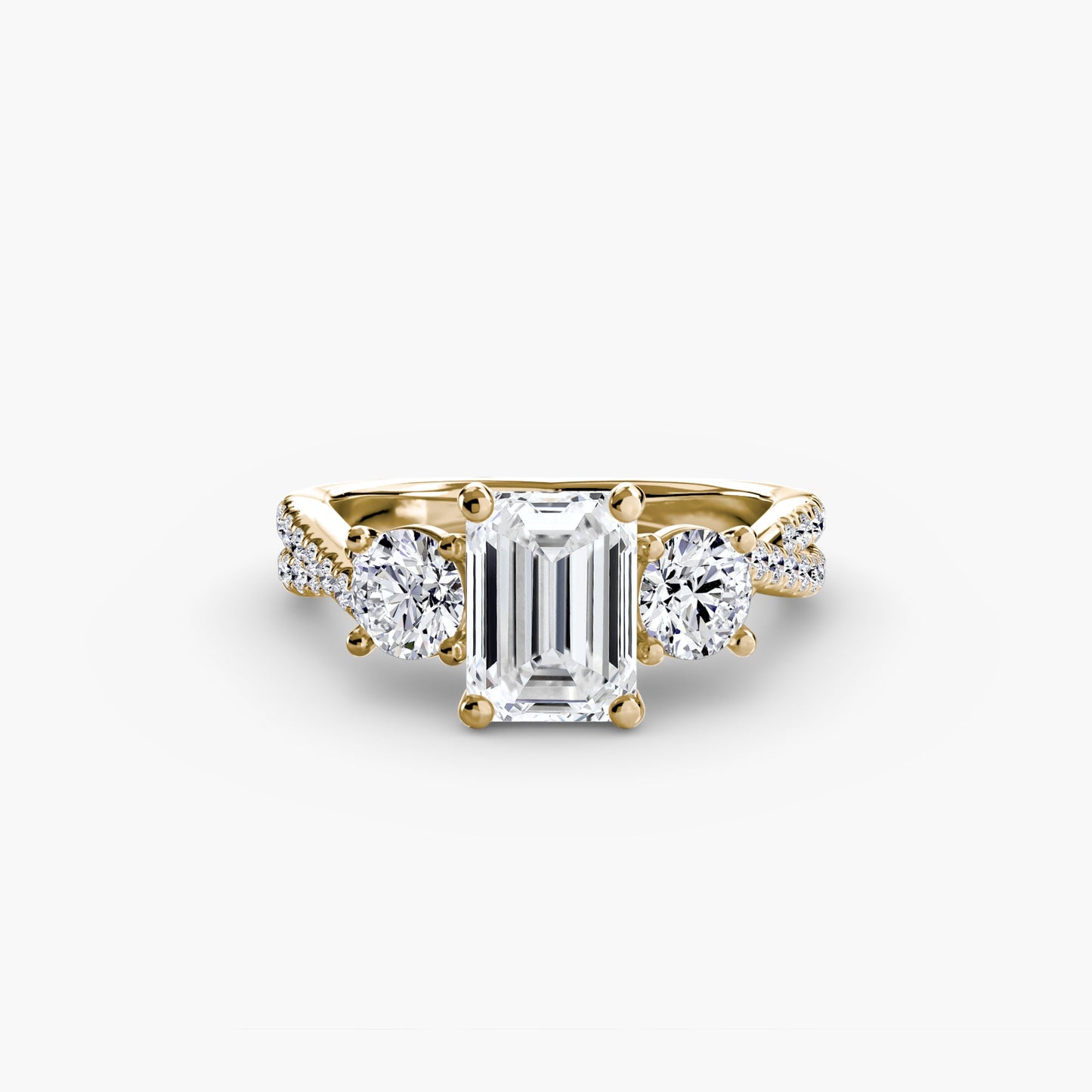 Diamant Setting 0,77-Karat Gold – Draufsicht