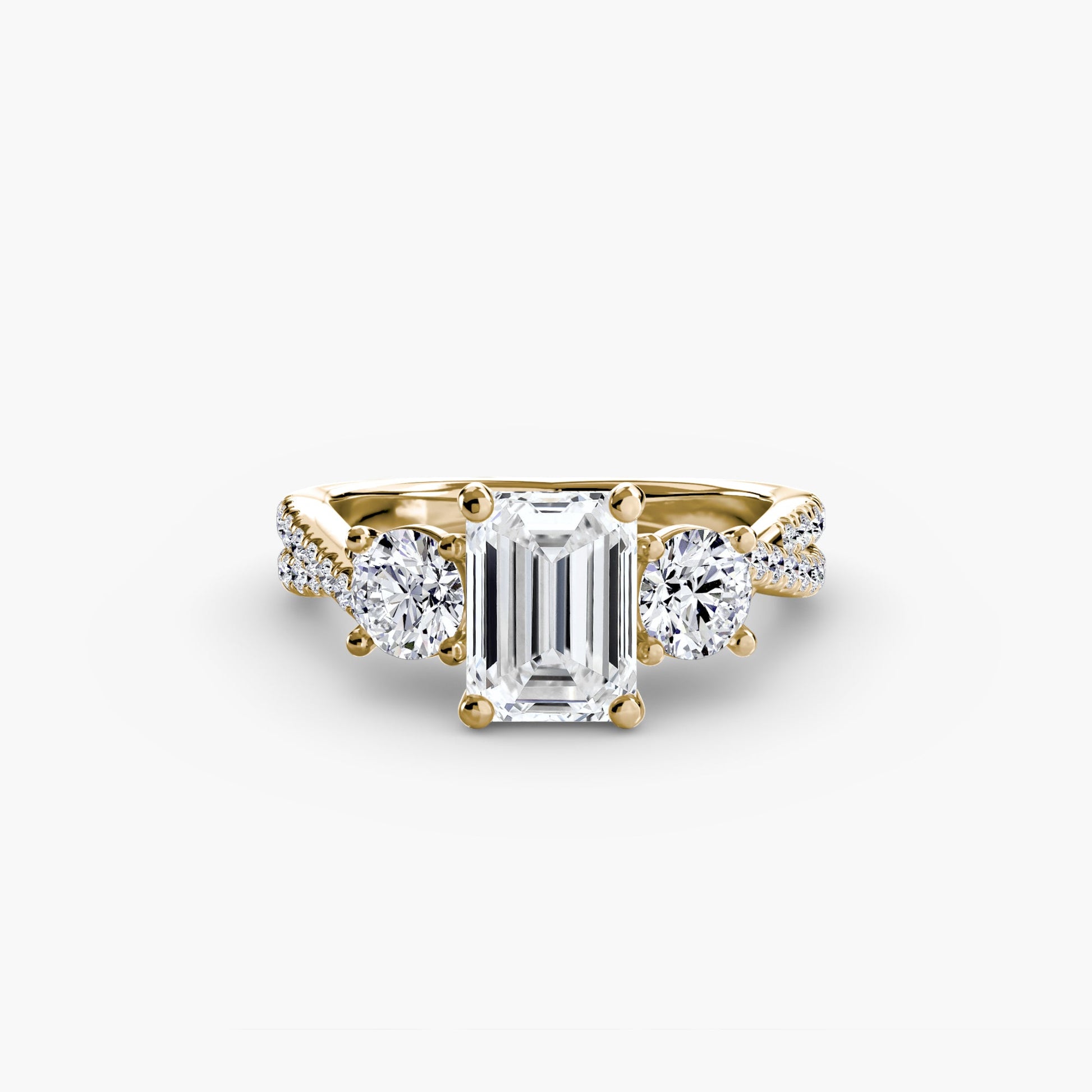 Diamant Setting 0,77-Karat Gold – Draufsicht